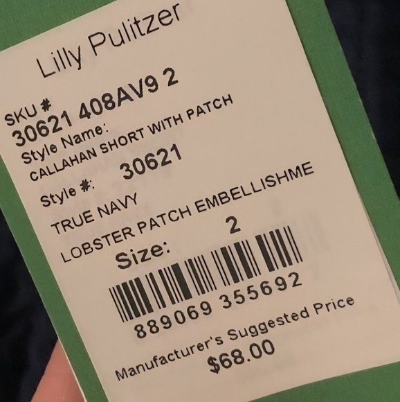 Lilly Pulitzer "The Callahan" True Navy Lobster Patch Shorts - Picture 10 of 10